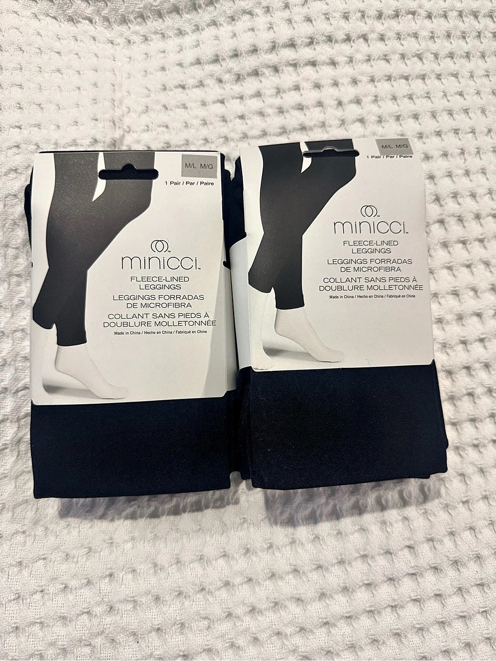 minicci Leggings Fleece Lined Fleece-Lined Black Leggings M/L NWT $12.99 each pa